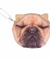 Dierenprint portemonnee franse bulldog 10 x 11 cm 10091503