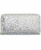 Zilveren glitter portemonnee voor dames